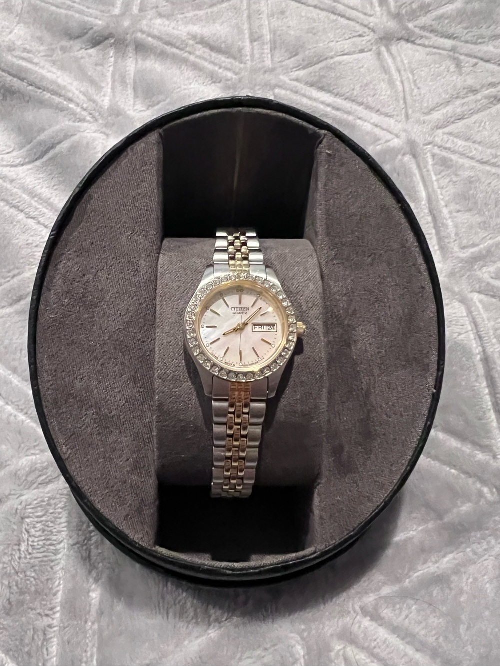 Citizen Women's Two-Tone Crystal Bezel Watch - Silver & Gold